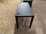 Black Office Desk w/ Cable Ports and Modesty Panel Workstation - 140x60cm - Image 33