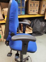 Draughtsman Chair High Back Ergonomic With Adjustable Foot Ring - Blue - Image 3