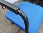 RIM Conference Chairs Blue Fabric Black Mesh Swivel Base on Castors - Set of 10 - Image 26