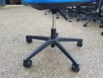 RIM Conference Chairs Blue Fabric Black Mesh Swivel Base on Castors - Set of 10 - Image 29