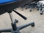 RIM Conference Chairs Blue Fabric Black Mesh Swivel Base on Castors - Set of 10 - Image 30
