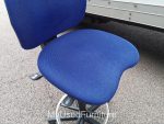 Used Draughtsman Chair High Ergonomic Back w/ Adjustable Foot Ring - Blue - Image 8