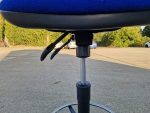 Draughtsman Ergonomic Used Chair High Back With Adjustable Foot Ring - Blue - Image 6