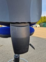 Draughtsman Ergonomic Used Chair High Back With Adjustable Foot Ring - Blue - Image 7