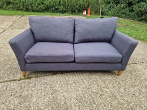 Westbridge "Anna" 2 Seater Sofa Sculpted Arms Wood Feet Reception Office Seating