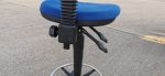 Used Draughtsman Ergonomic Chair High Back With Foot Ring and Castors - Blue - Image 14