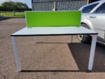 2 Person Bench Desk Double Workstation Cable Tray Screen Dismantled - 140cm - Image 24