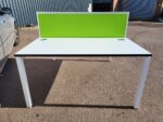2 Person Bench Desk Double Workstation Cable Tray Screen Dismantled - 140cm - Image 36