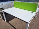 2 Person Bench Desk Double Workstation Cable Tray Screen Dismantled - 140cm - Image 37