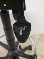 Used Draughtsman Ergonomic Chair High Back w/ Castors and Foot Ring - Blue - Image 8