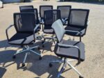 Orangebox Workday Chair Black Mesh Swivel Chrome Base Armchair Set of 14 Chairs - Image 13