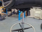 Black Draughtsman Office Chair Height Adjustable High Stool with Foot Ring - Image 3