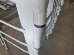 Swoon Joey Bar Stools Mango Wood Seat - White Steel Industrial Stackable Design - Image 7