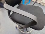 Black Draughtsman Office Chair Height Adjustable High Stool with Foot Ring - Image 10