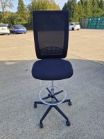 Draughtsman Chair Height Adjustable Office High Stool on Castors and Foot Ring