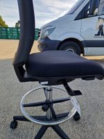Draughtsman Chair Height Adjustable Office High Stool on Castors and Foot Ring - Image 17