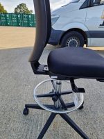 Draughtsman Chair Height Adjustable Office High Stool on Castors and Foot Ring - Image 18