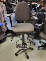Used Draughtsman Chair High Back Ergonomic Foot Ring With Adjustable Height