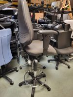 Draughtsman Office Chair High Back Ergonomic With Adjustable Height - Black - Image 7