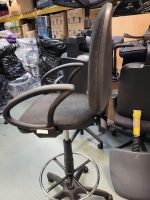 Draughtsman Chair High Back Ergonomic With Adjustable Foot Ring - Dark Grey - Image 3