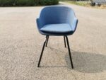 Noir Tub Meeting Chair - Executive / Office Set of 6 Blue Upholstered Chairs - Image 26
