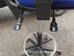 Used Draughtsman Chair High Back Adjustable Height Ergonomic w/ Foot Ring- Blue - Image 16