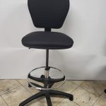 Used Draughtsman Office Chair High Back Ergonomic w/ Adjustable Foot Ring