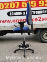 Draughtsman Chair High Back Ergonomic With Adjustable Foot Ring - Used - Image 6