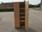 Lockable Cabinet Tall Storage Office Cupboard Beech - 4 Adjustable Shelves - Image 40