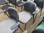 HOWE SixE Stackable Chairs With Arms  - Mixed Colours Set of 6 Ergonomic Seats - Image 4
