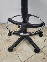 Used Blue Draughtsman Chair High Back Ergonomic With Adjustable Foot Ring - Image 6