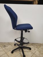 Draughtsman Chair Blue High Back Ergonomic With Adjustable Foot Ring - Used - Image 6