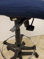 Draughtsman Chair Blue High Back Ergonomic With Adjustable Foot Ring - Used - Image 8