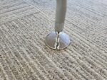 Large Maple Boardroom Table Meeting Cable Tray Port Silver Legs Office Desk - Image 17