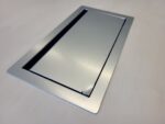 Large Maple Boardroom Table Meeting Cable Tray Port Silver Legs Office Desk - Image 19