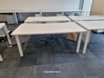 Bene Office Desk White 2-Person 160cm Workstation + 2 Lockable Pedestal Cabinets - Image 21
