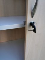 Storage Tall Cupboard Lockable Office Cabinet with Adjustable Shelves - Image 14
