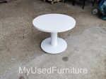 Senator White Circular Coffee Table – Round Office Reception Lounge Furniture