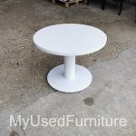 Senator White Circular Coffee Table – Round Office Reception Lounge Furniture