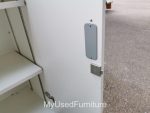 Used White Storage Cupboard Lockable Office Cupboard Adjustable Shelves - Image 9