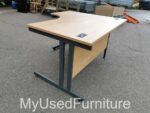 Used L Shape Office Desk Corner Workstation with Lockable Pedestal Drawers - Image 31