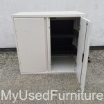 White Storage Office Cupboard Lockable Office Cupboard Adjustable Shelves