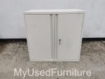White Storage Office Cupboard Lockable Office Cupboard Adjustable Shelves - Image 2