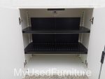 White Storage Office Cupboard Lockable Office Cupboard Adjustable Shelves - Image 4