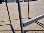 Steelcase Cavatina Bar Stools Plastic Seat Metal Base – Set of 3 Orange Units - Image 15
