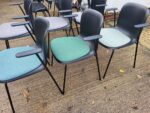 HOWE SixE Stackable Chairs With Arms  - Mixed Colours Set of 6 Ergonomic Seats - Image 15