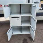 White Locker Cabinet Steel Lockable Staff/Gym Office Storage Safety Comparment