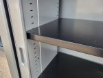 Grey Storage Tambour Cupboard – Medium Size Lockable Office Cabinet with Shelves - Image 14