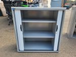 Storage Tambour Cupboard – Medium Size Lockable Office Cabinet with Shelves