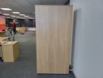 Wooden Office Storage Cupboard Lockable Tall Cabinet with Shelves - Image 4